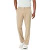 imageNautica Mens Classic Fit Flat Front Stretch Solid Chino Deck PantTrue Khaki