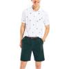 imageNautica Mens Classic Fit Printed Deck PoloBright White