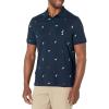 imageNautica Mens Classic Fit Printed Deck PoloNavy