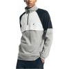 imageNautica Mens Navtech QuarterZip Color Block SweaterStone Grey Heather