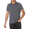imageNautica Mens Striped Crewneck TShirtNavy Stripes