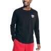 imageNautica Mens Sustainably Crafted LongSleeve Graphic TShirtTrue Black
