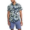 imageNautica Mens Sustainably Crafted Printed Linen ShortSleeve ShirtNavy
