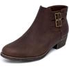 imageNautica Womens Ankle Boot with Side Zipper  Stylish Dress Boot for Women  Featuring a Low Heel Chic Design and Versatile Sizing  The Perfect Ankle Bootie for Dressy and Casual Occasions  AlaraDark Brownbuckle