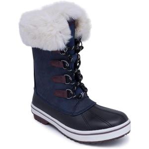 imageNAUTICA Womens LaceUp Winter Snow ampamp Rain Boots  WaterResistant Insulated Boots with Cozy Faux Fur Lining for Warmth and Comfort  GlenoakPeacoat