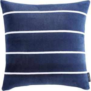 imageNautica  Euro Sham Soft Fleece Bedding with Zipper Closure Stylish Bedding Set for Bed or Couch Plush Euro Red 26quot x 26quotNavyWhite