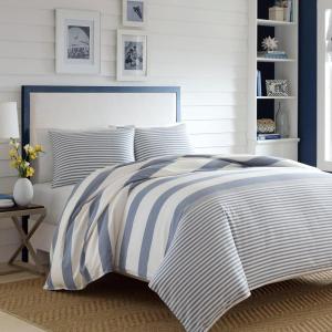 imageNautica  Twin Comforter Set Cotton Reversible Bedding with Matching Sham Mediterranean Inspired Home Decor for All Seasons Fairwater Blue TwinFairwater Blue