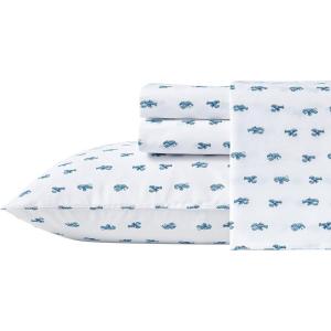 imageNautica  Twin XL Sheets Cotton Percale Bedding Set Fully Elasticized Ideal Dorm Essentials Audley Stripe Blue Twin XLCloyster Blue