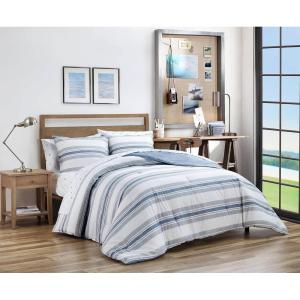 imageNautica  TwinTwin XL Comforter Set Reversible Woven Bedding with Matching Sham Medium Weight for Year Round Use Dorm Essentials OekoTex Certified Bay Shore NavyCasual