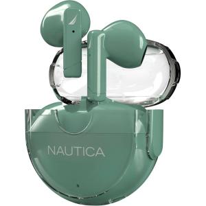 imageNautica Bluetooth Earbuds Wireless Connection 6 Hours Playtime Bluetooth 51 HandsFree Stereo Calls Fast Auto Pair IPX5 Splashproof Lightweight Transparent Design for iOS Android GreenGreen
