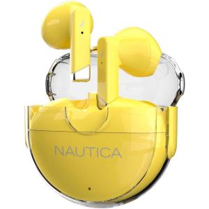 imageNautica Bluetooth Earbuds Wireless Connection 6 Hours Playtime Bluetooth 51 HandsFree Stereo Calls Fast Auto Pair IPX5 Splashproof Lightweight Transparent Design for iOS Android GreenYellow