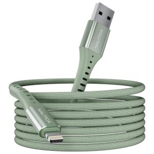 imageNautica C65 Charging Cable USB A to Lightning Cable for UltraFast Charging Durable Braided Design 12W 480 MbpsGreen