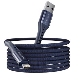 imageNautica C65 Charging Cable USB A to Lightning Cable for UltraFast Charging Durable Braided Design 12W 480 MbpsNavy