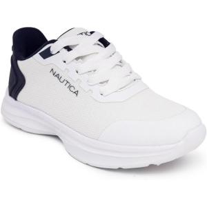 imageNautica Kids LaceUp Sneakers  Comfortable Running Shoes for Boys and Girls  Little KidBig KidWhite Navy