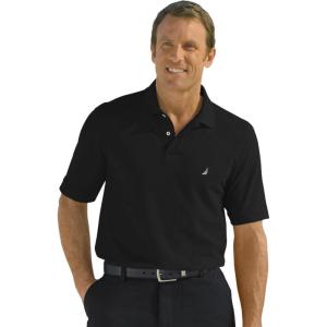 imageNautica Mens Big ampamp Tall Solid Deck ShirtTrue Black
