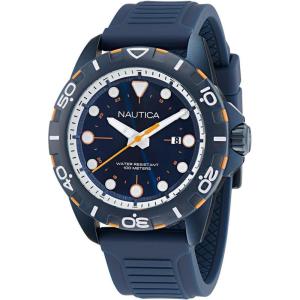 imageNautica Mens Blue Silicone Strap Watch Model NAPNRS401