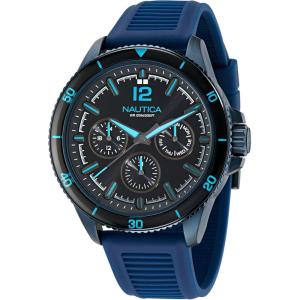 imageNautica Mens Blue Wheat PU Fiber Strap Watch Model NAPWRS401