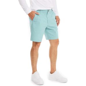 imageNautica Mens Classic Fit Flat Front Stretch Solid Chino 85quot Deck ShortsAtlantis Green