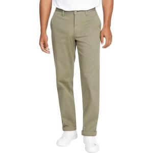 imageNautica Mens Classic Fit Flat Front Stretch Solid Chino Deck PantHillside Olive