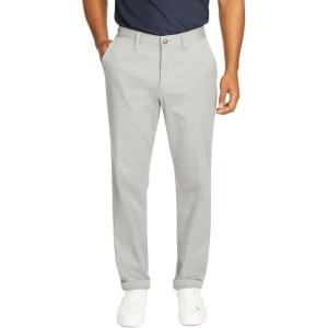 imageNautica Mens Classic Fit Flat Front Stretch Solid Chino Deck PantRadial Grey