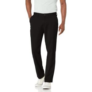 imageNautica Mens Classic Fit Flat Front Stretch Solid Chino Deck PantTrue Black