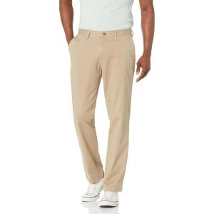 imageNautica Mens Classic Fit Flat Front Stretch Solid Chino Deck PantTrue Khaki