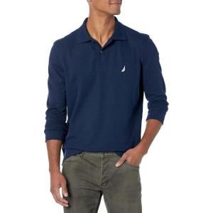 imageNautica Mens Classic Fit LongSleeve Deck PoloNavy