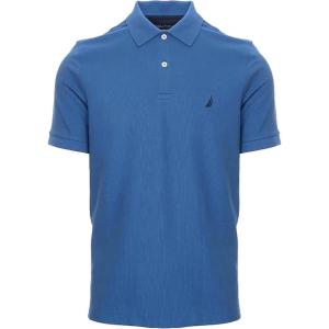 imageNautica Mens Classic Short Sleeve Solid Performance Deck Polo ShirtAlaskan Blue