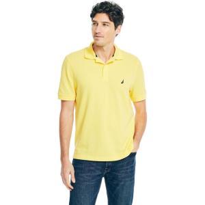 imageNautica Mens Classic Short Sleeve Solid Performance Deck Polo ShirtAspen Gold