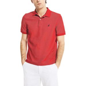 imageNautica Mens Classic Short Sleeve Solid Performance Deck Polo ShirtNautica Red