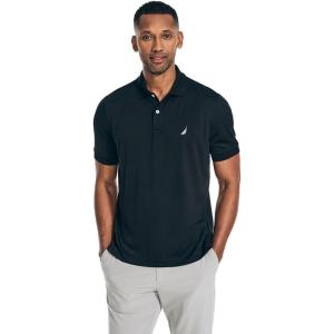 imageNautica Mens Classic Short Sleeve Solid Performance Deck Polo ShirtNavtech Performance Black