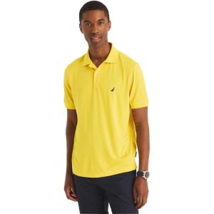imageNautica Mens Classic Short Sleeve Solid Performance Deck Polo ShirtNavtech Performance Empire Gold