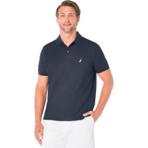 imageNautica Mens Classic Short Sleeve Solid Performance Deck Polo ShirtNavy