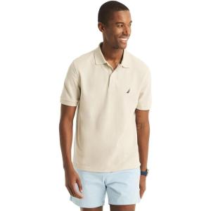 imageNautica Mens Classic Short Sleeve Solid Performance Deck Polo ShirtOatmeal Heather