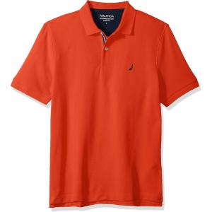 imageNautica Mens Classic Short Sleeve Solid Performance Deck Polo ShirtSpicy Orange