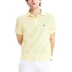 imageNautica Mens Classic Short Sleeve Solid Performance Deck Polo ShirtYellow