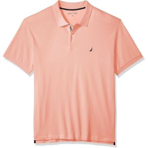 imageNautica Mens Classic Short Sleeve Solid Polo ShirtCoral Sands