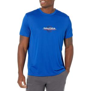 imageNautica Mens Competition Sustainably Crafted Crewneck TShirtBright Cobalt