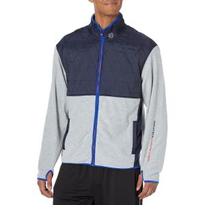 imageNautica Mens Competition Sustainably Crafted FullZip MockNeck JacketGrey Heather
