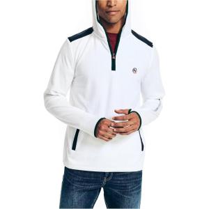 imageNautica Mens Competition Sustainably Crafted QuarterZip HoodieBright White