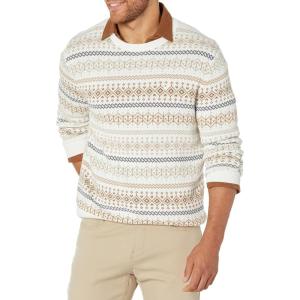 imageNautica Mens Fair Isle Crewneck SweaterMarshmallow
