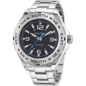 imageNautica Mens NAPCWS301 Clearwater Beach Recycled 85 Stainless Steel Bracelet Watch