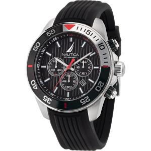 imageNautica Mens NAPNOS301 One Black Silicone Strap Watch