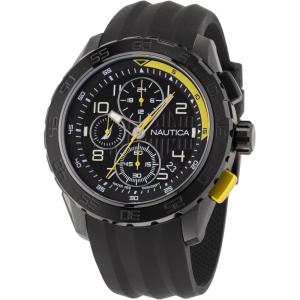imageNautica Mens NAPNSS302 NST 101 Black Silicone Strap Watch