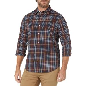 imageNautica Mens Navtech Plaid ShirtShipwreck Burgundy