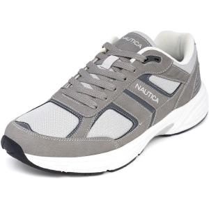 imageNautica Mens Running Sneakers Sport Fashion LaceUp Athletic Soft Shoes for Gym Tennis Men  Cushioned Breathable Lightweight ampamp ComfortableGrey Tonalresh