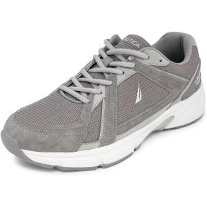 imageNautica Mens Running Sneakers Sport Fashion LaceUp Athletic Soft Shoes for Gym Tennis Men  Cushioned Breathable Lightweight ampamp ComfortableGrey Tonal