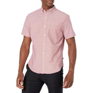 imageNautica Mens ShortSleeve Oxford ShirtRusted Hull