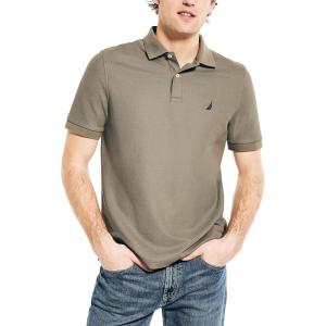 imageNautica Mens Sustainably Crafted Classic Fit Deck PoloHillside Olive