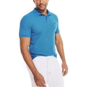 imageNautica Mens Sustainably Crafted Classic Fit Performance Deck PoloSpinner Blue